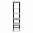 Furniture of America Gorvac Industrial Metal 4-Shelf Bookcase in Black and Gray