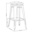 Furniture of America Ridlon Metal 30-Inch Bar Stool in White (Set of 2)