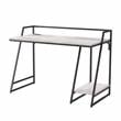 Furniture of America Sanue Metal Writing Desk with USB in Antique White