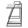 Furniture of America Sanue Metal Writing Desk with USB in Antique White