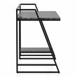 Furniture of America Sanue Metal Writing Desk with USB in Light Gray