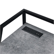 Furniture of America Sanue Metal Writing Desk with USB in Light Gray