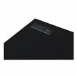 Furniture of America Cornica Metal Writing Desk with USB in Black and Brass