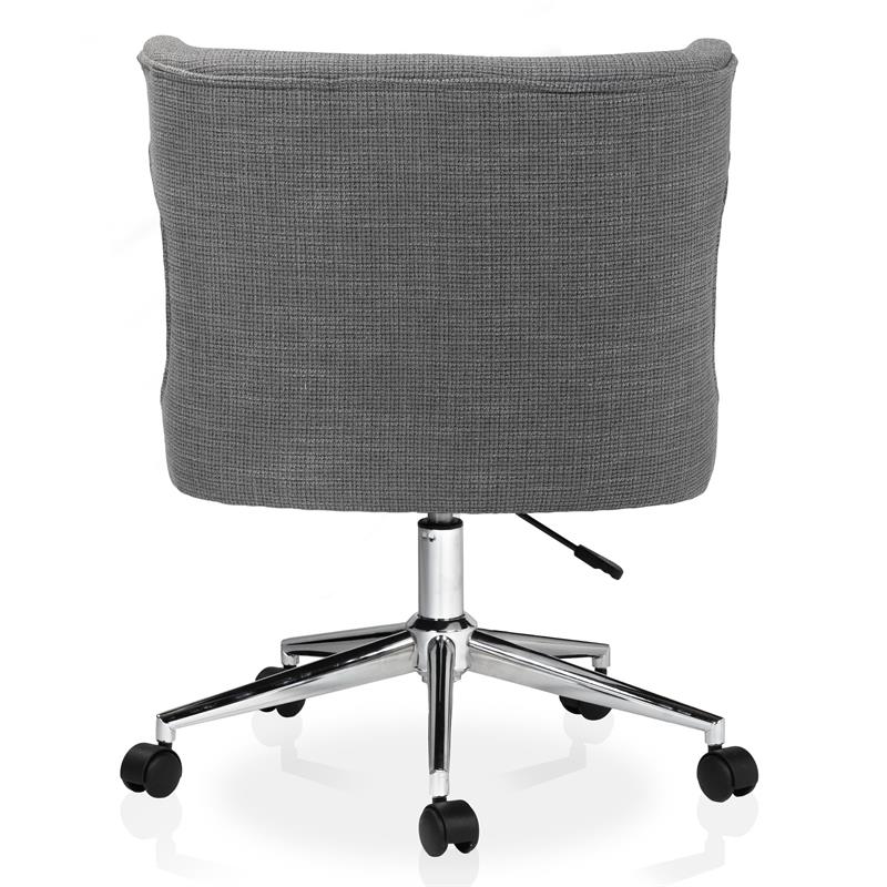 Furniture of America Nillicent Fabric Wing Back Office Chair in Gray