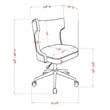 Furniture of America Nillicent Fabric Wing Back Office Chair in Gray