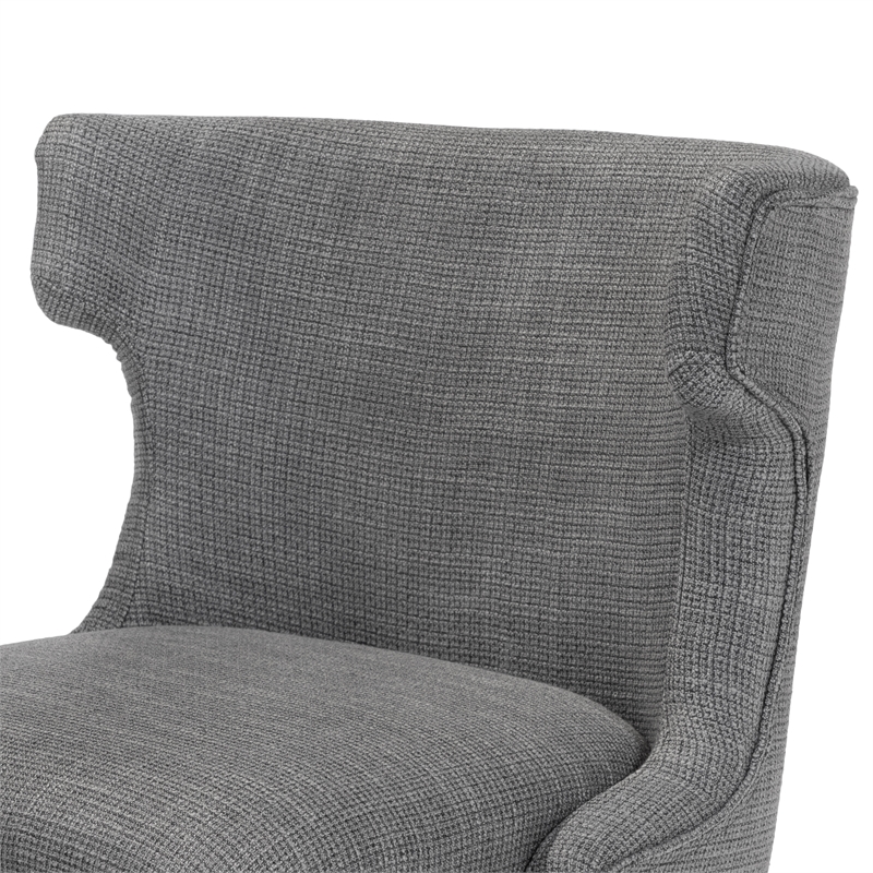 Furniture of America Nillicent Fabric Wing Back Office Chair in Gray
