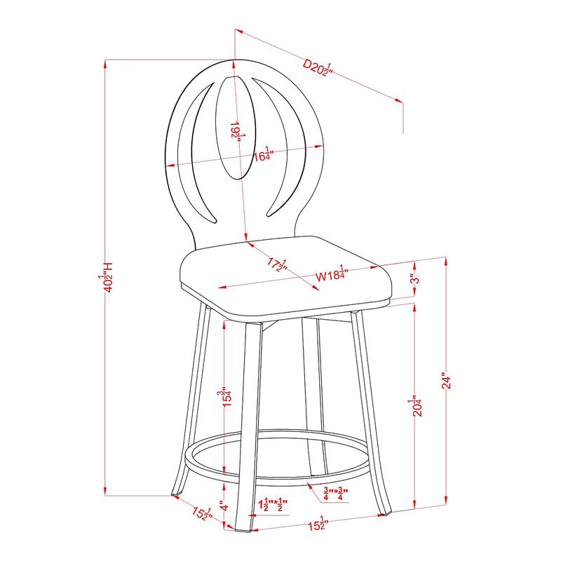 Furniture of America Earlmit Contemporary Metal 24