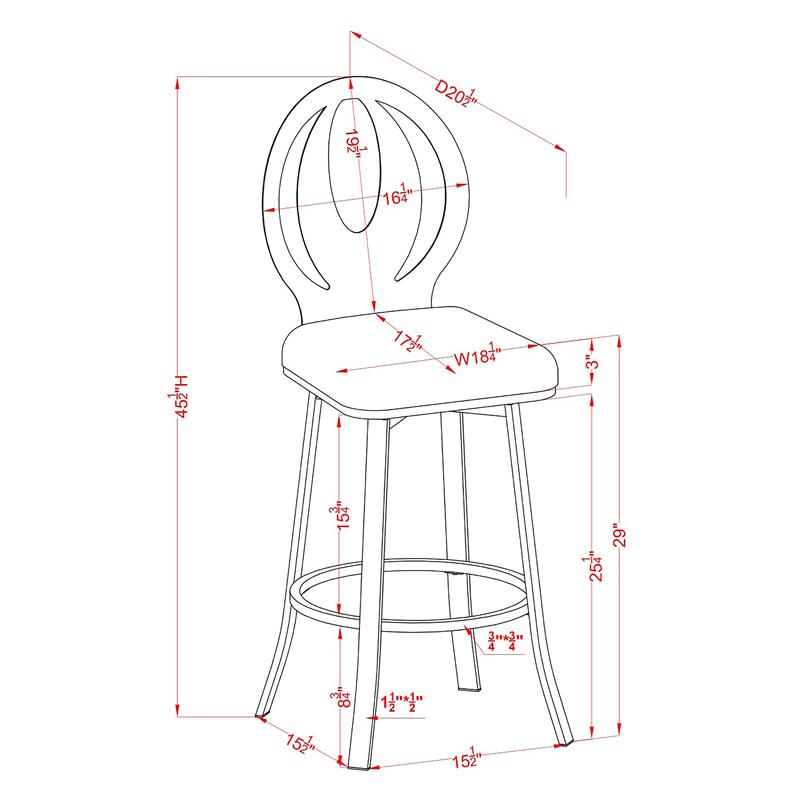 Furniture of America Earlmit Contemporary Metal 29