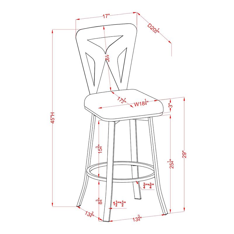 Furniture of America Vistor Contemporary Metal 29