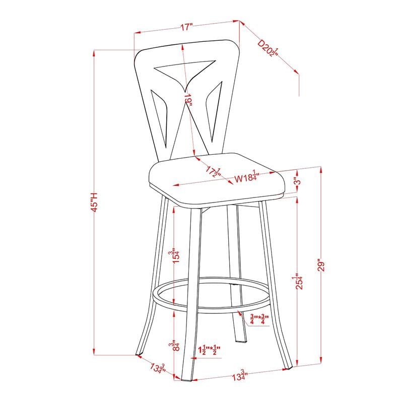Furniture of America Vistor Contemporary Metal 29