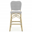 Furniture of America Adino Aluminum Patio Bar Chair in Black (Set of 2)