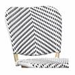 Furniture of America Adino Aluminum Patio Bar Chair in Black (Set of 2)