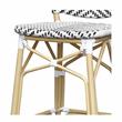 Furniture of America Adino Aluminum Patio Bar Chair in Black (Set of 2)