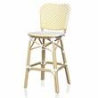 Furniture of America Adino Aluminum Patio Bar Chair in Yellow (Set of 2)