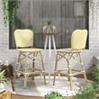 Furniture of America Adino Aluminum Patio Bar Chair in Yellow (Set of 2)