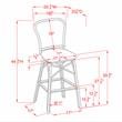 Furniture of America Adino Aluminum Patio Bar Chair in Yellow (Set of 2)
