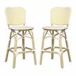Furniture of America Adino Aluminum Patio Bar Chair in Yellow (Set of 2)