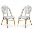 Furniture of America Acti Modern Aluminum Patio Dining Chair in Gray (Set of 2)