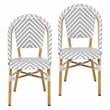 Furniture of America Acti Modern Aluminum Patio Dining Chair in Gray (Set of 2)