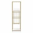 Furniture of America Regea Contemporary Metal Bar Table with Wine Shelf in Gold