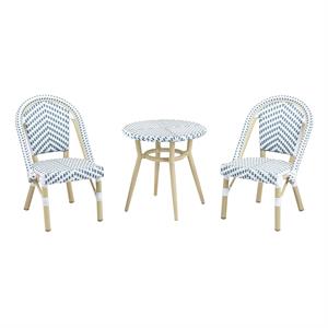 furniture of america dakie aluminum 3pc patio kids chair and table set