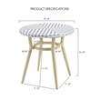 Furniture of America Dakie Aluminum 3pc Patio Chair and Table Set in Gray
