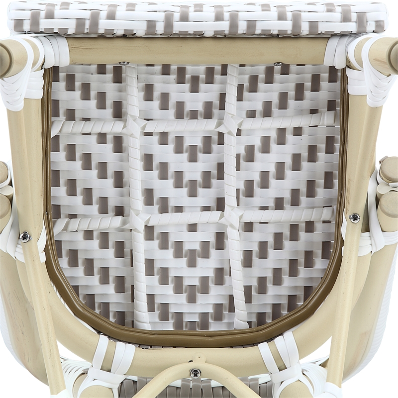 Furniture of America Dakie Aluminum 3pc Patio Chair and Table Set in Gray