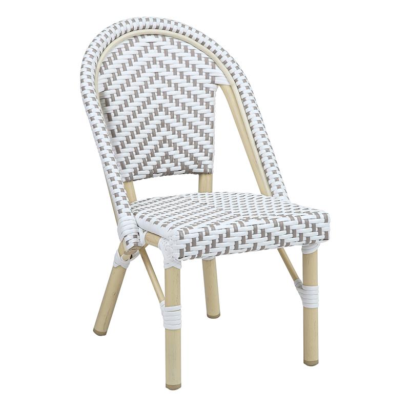 Furniture of America Dakie Aluminum 3pc Patio Chair and Table Set in Gray