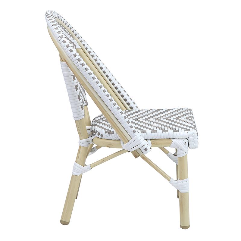 Furniture of America Dakie Aluminum 3pc Patio Chair and Table Set in Gray