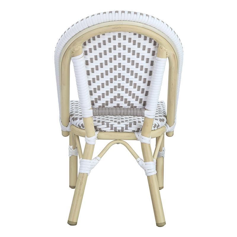 Furniture of America Dakie Aluminum 3pc Patio Chair and Table Set in Gray