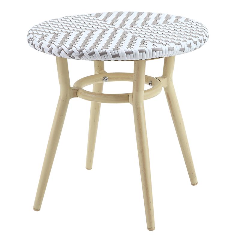 Furniture of America Dakie Aluminum 3pc Patio Chair and Table Set in Gray