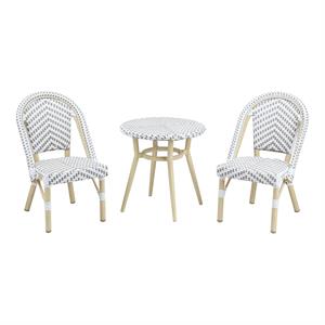 furniture of america dakie aluminum 3pc patio kids chair and table set