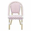 Furniture of America Dakie Aluminum 3pc Patio Chair and Table Set in Pink