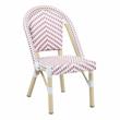Furniture of America Dakie Aluminum 3pc Patio Chair and Table Set in Pink