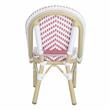 Furniture of America Dakie Aluminum 3pc Patio Chair and Table Set in Pink