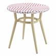 Furniture of America Dakie Aluminum 3pc Patio Chair and Table Set in Pink