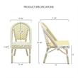 Furniture of America Dakie Aluminum 3pc Patio Chair and Table Set in Yellow