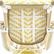 Furniture of America Dakie Aluminum 3pc Patio Chair and Table Set in Yellow
