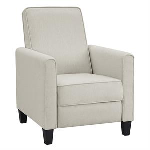 Furniture of America Ducee Transitional Fabric Push Back Chair in Beige