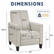Furniture of America Ducee Transitional Fabric Push Back Chair in Beige