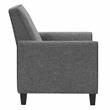 Furniture of America Ducee Transitional Fabric Push Back Chair in Gray
