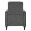 Furniture of America Ducee Transitional Fabric Push Back Chair in Gray