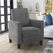 Furniture of America Ducee Transitional Fabric Push Back Chair in Gray