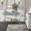 Furniture of America Timi Metal 2-Piece Console Table and Side Table in Green