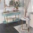 Furniture of America Timi Metal 2-Piece Console Table and Side Table in Green