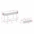 Furniture of America Timi Metal 2-Piece Console Table and Side Table in Green