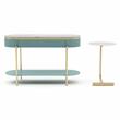 Furniture of America Timi Metal 2-Piece Console Table and Side Table in Green