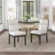 Furniture of America Meza 5-Piece Metal Dining Table Set in Gold and White