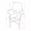 Furniture of America Hamner French Aluminum Patio Armchair in Blue (Set of 2)
