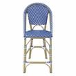 Furniture of America Reo Aluminum Patio Counter Dining Chair in Blue (Set of 2)